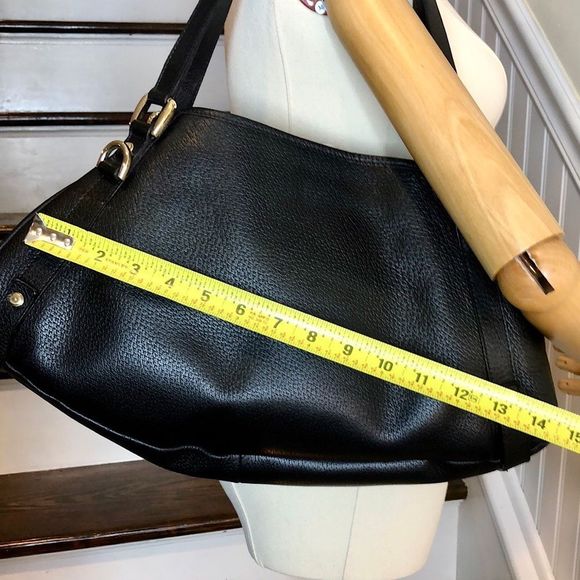 GUCCI Abbey D Ring Black Leather Shoulder Bag Tote Vintage Authentic Pristine - Picture 10 of 17